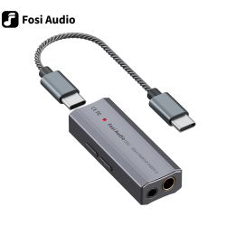 Amplifier Fosi Audio DS2 DS512 HiFi DAC Headphone Amplifier Mini Audio USB DAC Amp Support 32bit/768kHz with 3.5MM & 4.4MM Dual Outputs