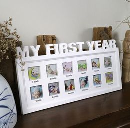 Baby Gift quotMY FIRST YEARquot 12 Month Po Frame Baby Memory Gift Pictures Souvenirs Newborn Kids Birthday Gift Decoration8277783