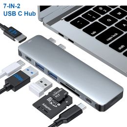 Hubs USB C Hub Adapter for MacBook Pro/Air 20212016 with USB3.0 TF SD Card Reader PD 100W Thunderbolt 3 for MacBook Pro 13" 15" 16"