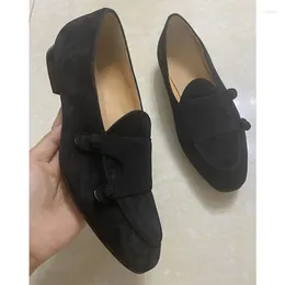 Casual Shoes Fashion High Quality Black Velvet Loafers Men Luxury Slip On Summer Men's Flats Slippers Driving