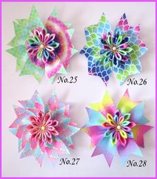 20 BLESSING Girl Popular 45quot Fairy Hair Bow Clip Lotus Flower Rainbow Baby Y2007103467574