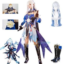 Anime kostymer jingliu honkai cosplay game honkai stjärna rail jingliu cosplay come outfits klänning peruk skor full set kvinnor jing liu roll play y240422