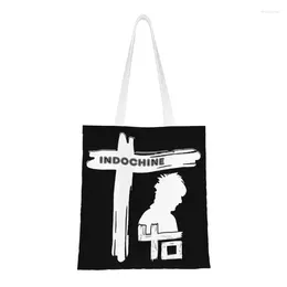 Shopping Bags Grab It Fast Rock Band Bag Women Shoulder Canvas Tote Durable Indochine Grocery Shopper