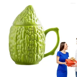 Mugs Vegetable Coffee Mug Creative Bitter Gourd Cute Funny Ceramic For Breakfast Milk Gift Home Kitchen Supplies