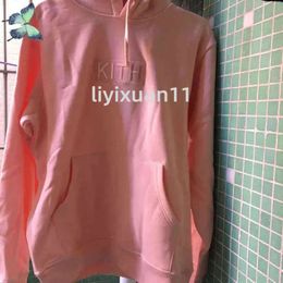 Brand Kith Designer Hoodie Embroidery Kith Hoodie Sweatshirts Washed Denim Y2K Men Women Box Hooded Sweatshirt High Quality Hoodie Luxur 1104