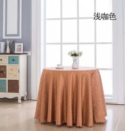 Table Cloth Banqueting Rehearsal Party Tablecloth Skirt Round Wedding Banquet Event Gray22