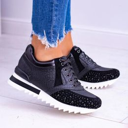 Casual Shoes Women's Vulcanize Summer Comfortable Sneakers For Women Nice Walking Crystal Decoration