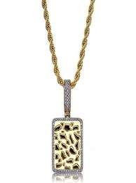 mens necklace hip hop jewelry copper with Zircon iced out chains Vintage High grade new Square Pendant necklace fashion jewelry wh2447607