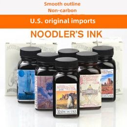 Pens U.S. Imports Noodler's Ink Fountain Pen Drawing Writing Waterproof Ink Watercolor Outline Smooth Polar Bear Brown Noncarbon