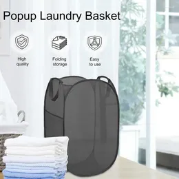 Laundry Bags Dirty Clothes Hamper Foldable Basket Cartoon Up Open Mesh Sorting For Home Storage Box