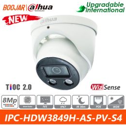 Lens Dahua Original TIOC 2.0 IPCHDW3849HASPV 8 MP Smart Dual Light Active Deterrence Fixedfocal Eyeball WizSense Network Camera