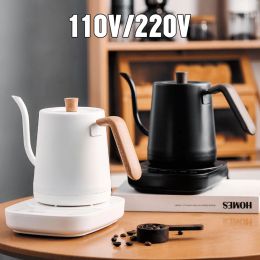 Control 110V 220V Electric Kettle Gooseneck Hand Brew Coffee Pot Smart Temperature Control Heating Water Bottle Household Thermo Teapot
