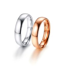 Classic 5mm Band Casual Ring for Women Men Stainless Steel Plain Rings Unisex Anel Alliance Anniversary Gift6691552
