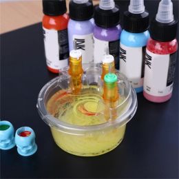 Machines 20Pcs Disposable Tattoos Pigment Tray Needle Holder Rack Stand Microblading