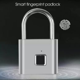 Bags Mini Fingerprint Padlock Biometric Waterproof Portable AntiTheft Keyless Electronic Lock For Locker Cabinet Backpack Luggage