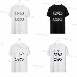 loewve t shirt mens t shirts for men nisex summer mens loose tee print with letter print short sleeve oversized luxury streetwear tee shirts man Tshirt des hommes