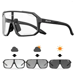 Outdoor Eyewear SCVCN Pochromic Sunglasses Men Road Bicycle Cycling Glasses Women Climbing Running Driving Bike UV400 Goggles