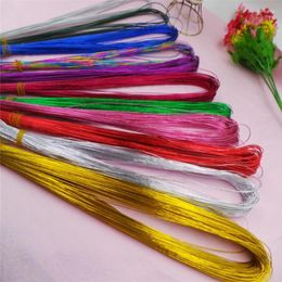 Decorative Flowers (5000pcs/Lot) 20# 22# Gauge Floral Stem Wire 18" In Bright Steel (Plain Silver Color) Silk Stocking Flower Material