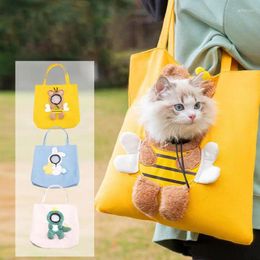 Cat Carriers Soft Pet Cute Portable Breathable Canvas Bag Dog Carrier Bags Outgoing Travel Pets Handbag With Adjustable Hole