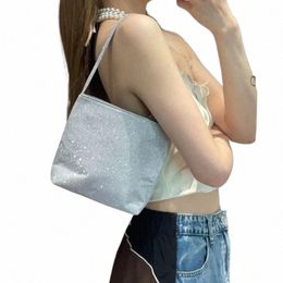 shiny Sier Mini Wedding Purses And Handbags Luxury Designer Clutch Bags For Women 2023 Bling Party Underarm Shoulder Bag 27W3#