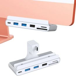 Hubs USB Clip Hub 5GBPS Typec Computer Docking Station with USB C USB 3.0 Micro/SD Card Reader HUB for 2021 iMac usb 3.0 hub