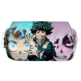 Cases My Hero Academia Pencil Case Makeup Pouch Kids Waterproof Pencil Bag Cartoon Deku Print School Double Stationery Bag Makeup Box