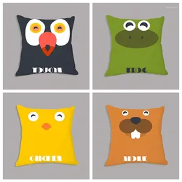 Pillow Kids Room Decoration Kawaii Cartoon Animal Chicken Fog Children Plush Fabric Almofada Coussin For Sofa Home Decor