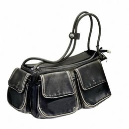 moto & Biker Bags For Women Luxury Designer Handbags And Purses 2023 New In PU Vintage Make Old Copper Multiple Pockets Shoulder V9Yz#