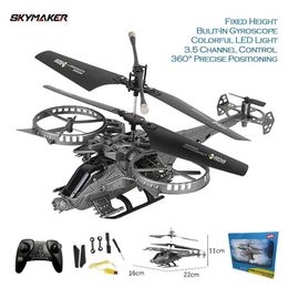 Electric/RC Aircraft New Arrival YD713 RC Helicopter 3.5CH 2.4G Fixed Height Precision Gyroscope Drop Resistance RC DroneToys Gift For Kids T240422
