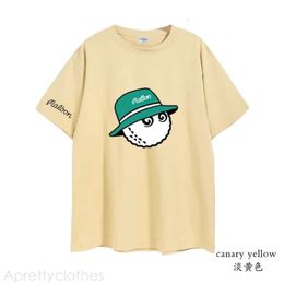 Men's Tshirts Malbon Golf Tshirt Men Women 2024 Summer Cotton Top Bucket Hat Short Sleeve Fashion Couple Loose Malbon Clothing 968