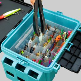 Accessories 40 Grid Plastic Fishing Tackle Box Squid Jig Hard Lure Sea Tool Case Octopus Egi Storage Organiser Box Tackle Storage Box