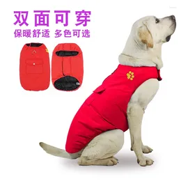 Dog Apparel Double Sided Wearable Clothes Warm Reflective Big Cotton Padded Spot Wholesale