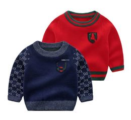 Baby Boys Sweater Designer Kids Letter Long Sleeve Pullover Children Embroidered knitted jumper Toddlers Cashmere SweaterA43595632615