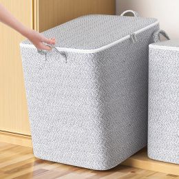 Bags 1pc Clothing Storage Bag, Travel Bag, Gray Arrow Pattern, Large Capacity, With Handle, Foldable, Clothes, Quilts, Blankets, Toys