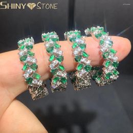 Hoop Earrings Luxury Fashion Mixed Green White Colour Round Marquise 5A CZ Earring Iced Out Bling Classic Jewellery For Women