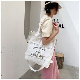 canvas Canvas Menger Bag New Bow Large Capacity Shoulder Bag Drawstring Backpack Women Girls Student 92Qj#