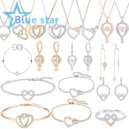 Necklaces Ladies Necklace Trend Austrian n Crystal Jewelry Hot Air Balloon Love Necklace Fashionable Jewelry Set