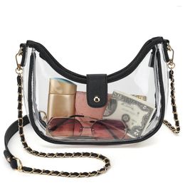 Totes Clear Satchel Bag For Women Stadium Approved Small Crossbody With Zipper Concerts Sports