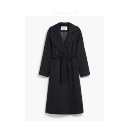 Markenmantel Frauen Coat Designer Mantel Maxmaras Manuela Classic Coat dunkelblau