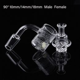 Best Quality 20mm OD Quartz Banger Nail Smoking 10mm 14mm 18mm Male Female 90 Bangers Nails For Glass Water Bongs Dab Rigs GQ02