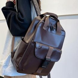 Backpack Winter Large Capacity Women Vintage Leather Female Men Travelling School Bag For Teenage Girls Mochila Couple