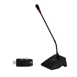 Microphones Wireless Conference Microphone Live Game Voice Gooseneck Noise Reduction Mic for Desktop Computer Laptop Sound Card USB Receiver