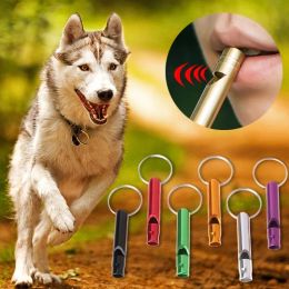 Whistles 1 PCS Dogs Repeller Pet Dog Training Whistle Pitch Anti Bark Dogs Training Flute Pet Supplies Key Chain Dogs Pets Accessories