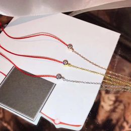 Strands Hot Brand Pure 925 Sterling Silver Jewelry For Women Silver Chain Red Rope Bracelet Praty Wedding Jewelry Thin Red Rope Bracelet