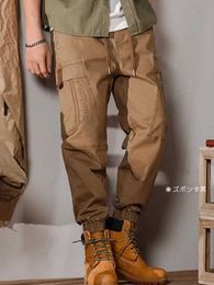 Men's Pants Fashion brand overalls mens loose-fitting casual pants autumn design feeling niche pants Y240422