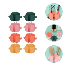 Storage Bags 8 Pcs Mobile Chargers Crab Remote Holder Office Phone Box 13X2.5X8.5CM Wall Bracket Plastic Support Mounted