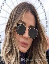 Fashion Hexagonal Sunglasses Vintage Rays Women Men Brand Designer Sun Glasses Bans Eyeglasses for Ladies UV400 3548 with cases7099363