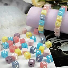 Decorative Figurines Letter Bead Moulds Alphabet Bracelet Epoxy Mould DIY Necklace Jewellery Making Crafts For Keychains Pendants Earrings