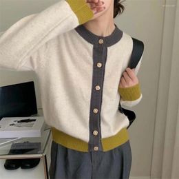 Women's Knits Woman Sweater Cardigan Autumn/winter Korean Style O-neck Knitting Single Breasted Woman's Clothing Drop PYRM2150