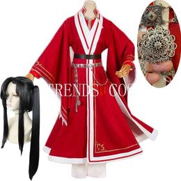 Anime Kostümleri Erken Gençlik Hua Cheng Cosplay Gelin Genç Huacheng Tam Set Hua Cheng Kıyafetleri Anime Cosplay Comic Con Y240422